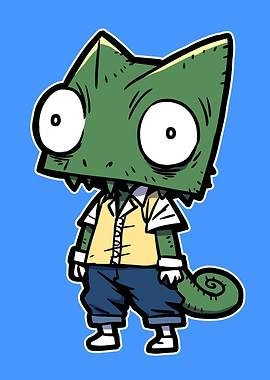 Chameleon Character Illustration