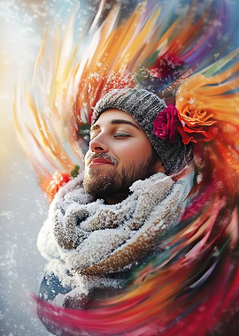 Man in Winter Wonderland