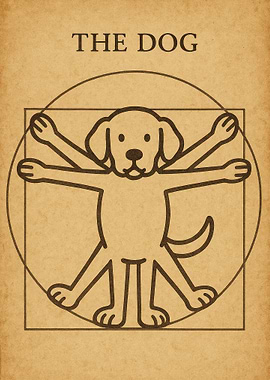 Dog Vitruvian Man