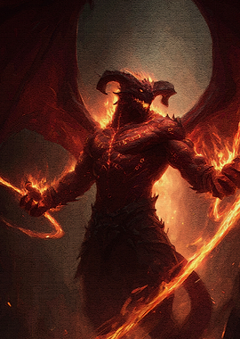 Fiery Dragon Illustration