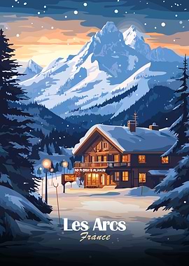 Les Arcs Ski Resort Poster