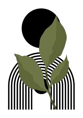 Green Leaves and Black Stripes