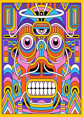 Abstract Geometric Face