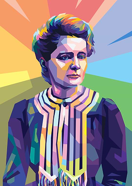 Marie Curie Pop Art Portrait