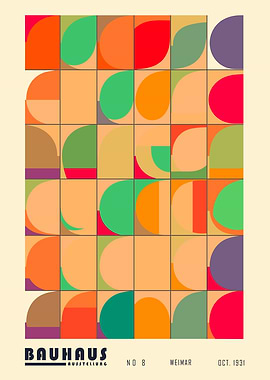 Bauhaus Geometric Abstract Tile