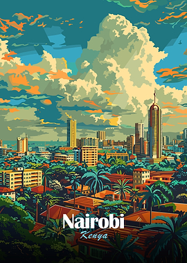 Nairobi Skyline Illustration