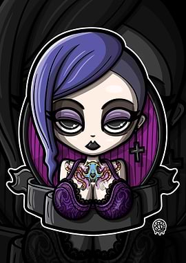 Gothic Girl Illustration