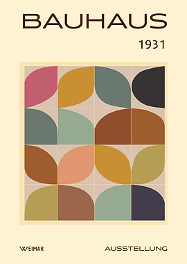 Bauhaus Geometric Floral Exhibition