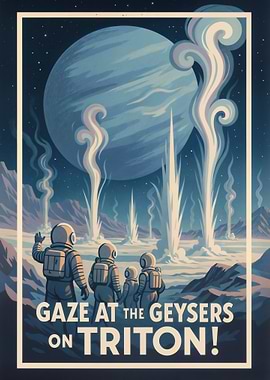 Triton Geysers Poster