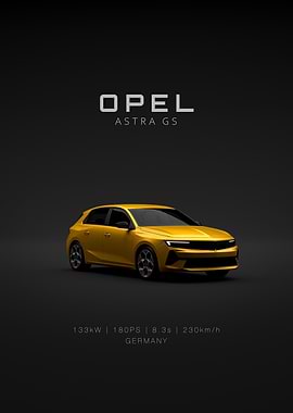 Front Opel Astra 2023 Yellow Specs