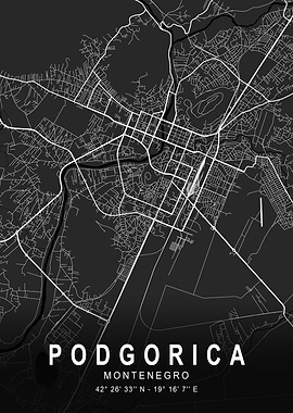 Podgorica Dark Map