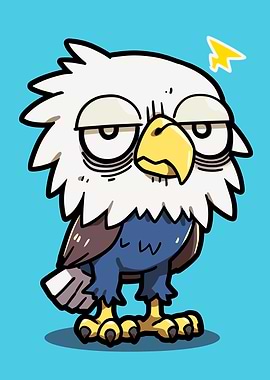 Grumpy Eagle Cartoon