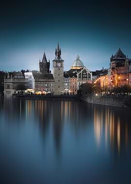 Prague Cityscape at Dusk