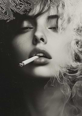 Woman Smoking Cigarette