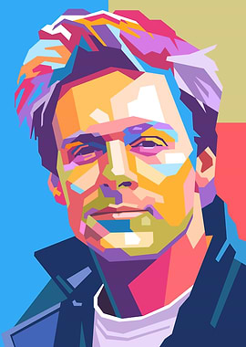 Pop Art Portrait of iconic singer Bryan Adams