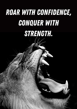 Lion Roar with Quote