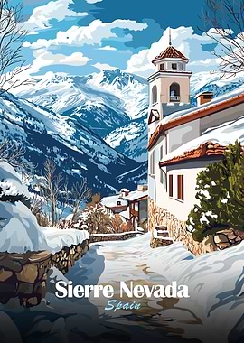 Snowy Village in Sierra Nevada