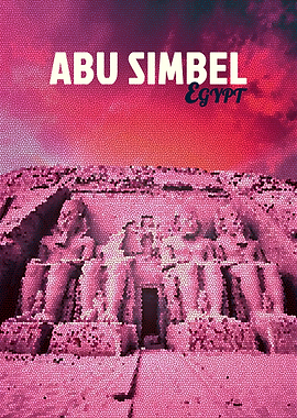 Abu Simbel Mosaic Poster Egypt
