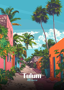 Tulum Mexico Street Scene