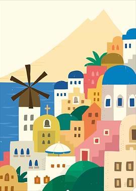 Greek Island Village