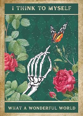 Skeleton Hand & Butterfly