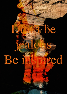 Don't Be Jealous, Be Inspired Text Art