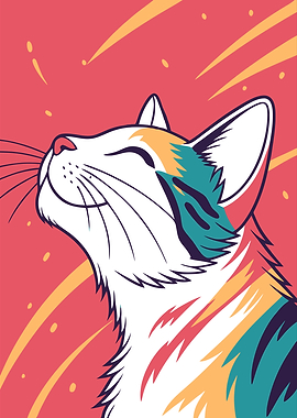 Happy Cat Illustration