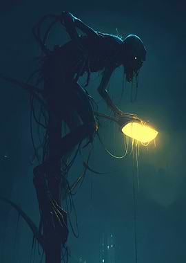 Creature Holding Streetlight