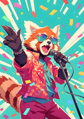 Red Panda Rockstar
