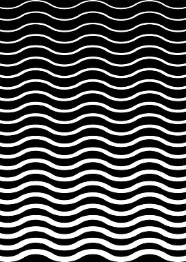 Black and White Wave Pattern