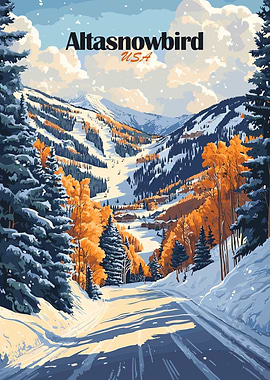 Altasnowbird Ski Resort Poster