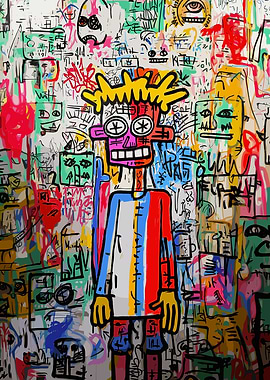 Abstract Graffiti Man Watched Art