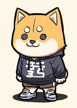 Shiba Inu in Hoodie