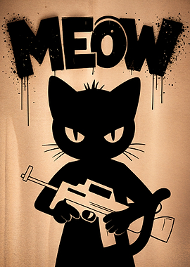 Meow Armed Cat