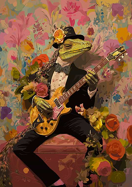 Tuxedo Lizard Guitarist