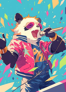 Singing Panda in Sunglasses