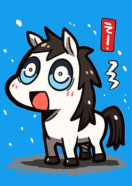 Surprised Cartoon Horse