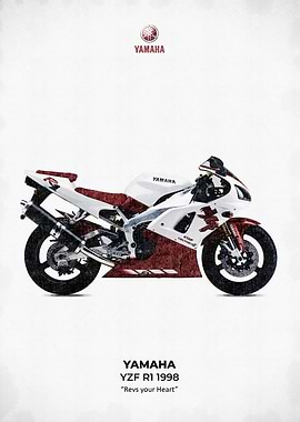 Yamaha YZF R1 1998 Motorcycle in sketch