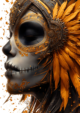 Golden Skull Woman