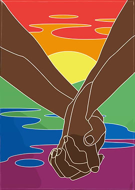 Intertwined Hands Sunset