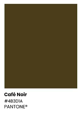 Pantone Color Chart - Café Noir