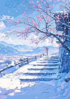 Snowy Mountain Path