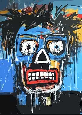 Man Dazed Portrait in Blue