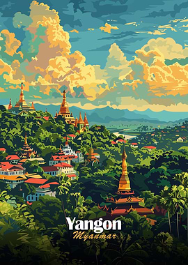 Yangon, Myanmar Cityscape