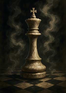 Chess King in Smoke