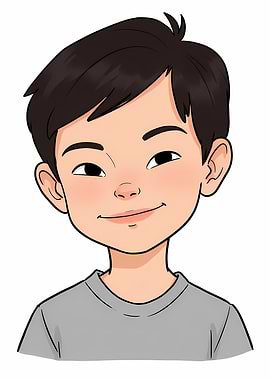 Smiling Cartoon Boy