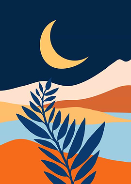 Abstract Night Landscape