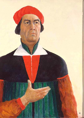 Kazimir Malevich Portrait Painting of a Man