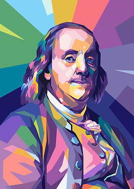 Benjamin Franklin Pop Art Portrait