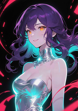 Nyx Vex - Crimson Eyes, Neon Green Undercut